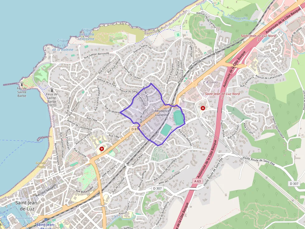 Appartement 70 m² quatre pièces à vendre à Saint-Jean-de-Luz