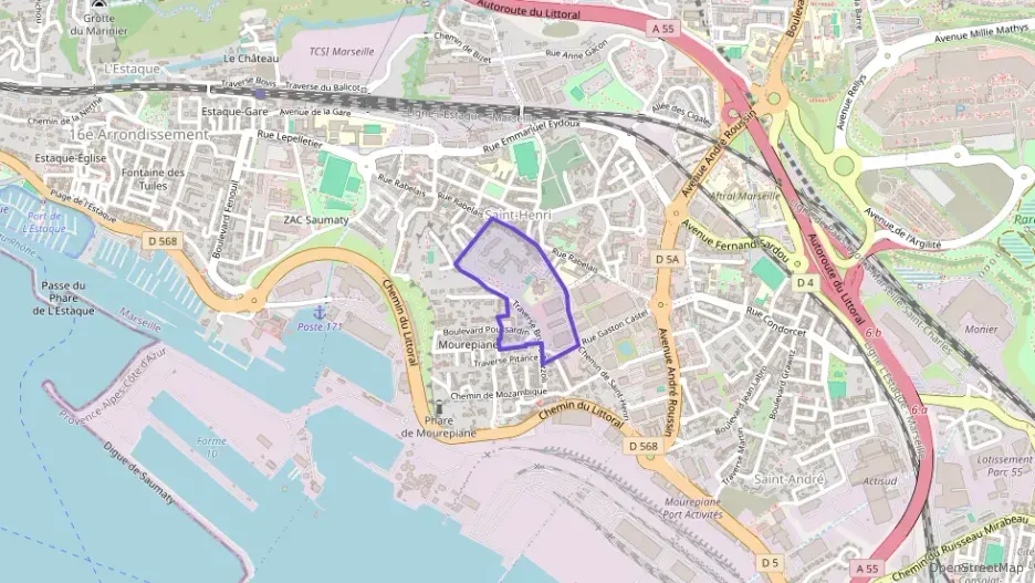 Appartement 55 m² deux pieces à vendre à Marseille 16e Arrondissement