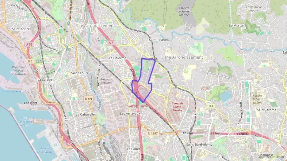 Appartement 46 m² deux pieces à vendre à Marseille 14e Arrondissement