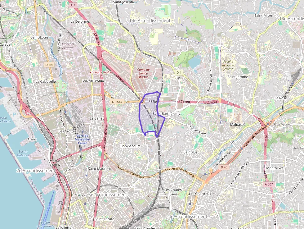 Appartement 76 m² 5 pièces à vendre à Marseille 14e Arrondissement