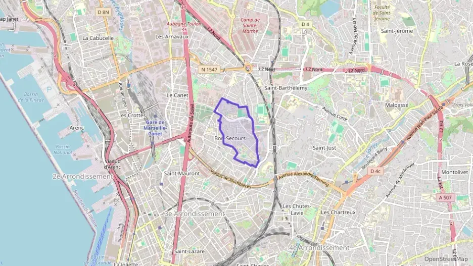 Appartement 70 m² trois pièces à vendre à Marseille 14e Arrondissement