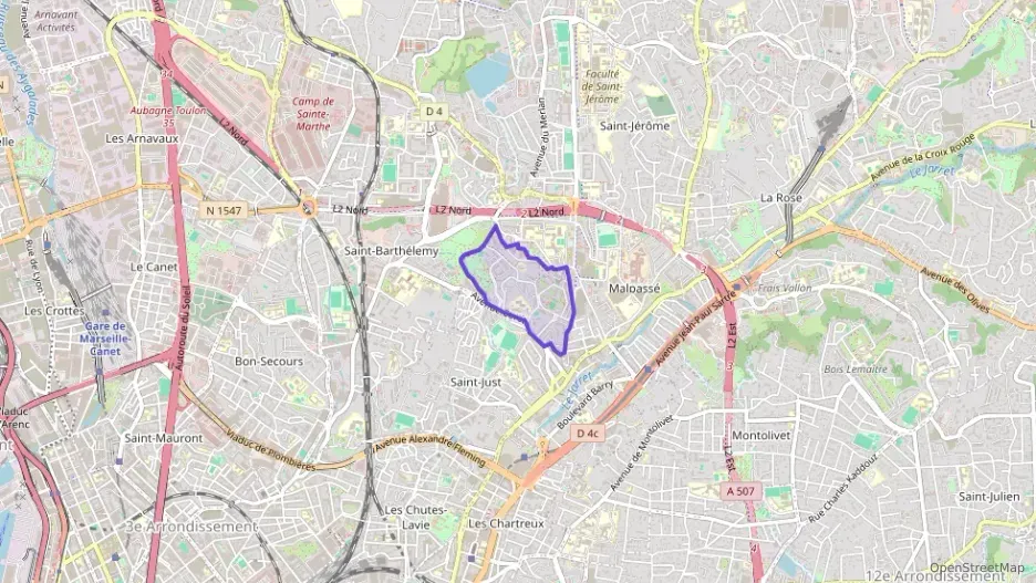 Appartement 62 m² quatre pièces à vendre à Marseille 13e Arrondissement