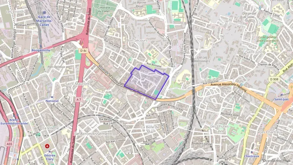 Appartement 71 m² quatre pièces à vendre à Marseille 14e Arrondissement