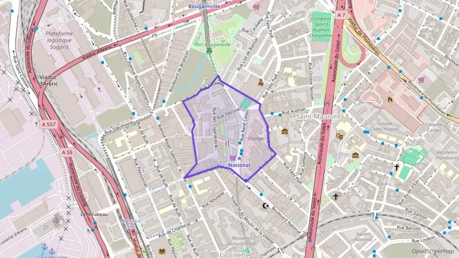 Appartement 60 m² trois pièces à vendre à Marseille 3e Arrondissement
