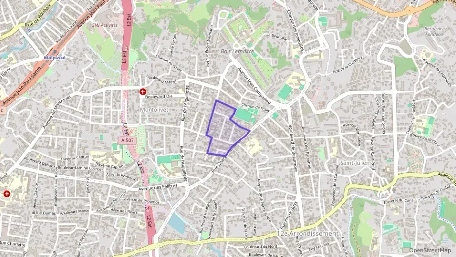 Appartement 35 m² deux pieces à vendre à Marseille 12e Arrondissement