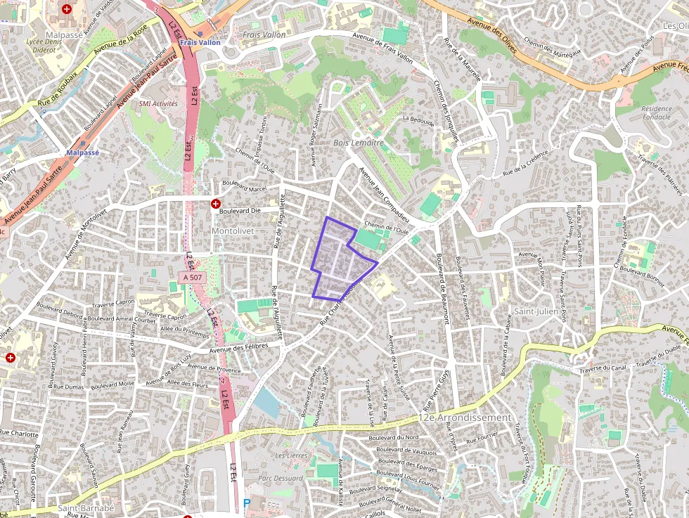 Appartement 37 m² deux pieces à vendre à Marseille 12e Arrondissement