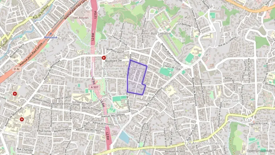 Appartement 46 m² deux pieces à vendre à Marseille 12e Arrondissement