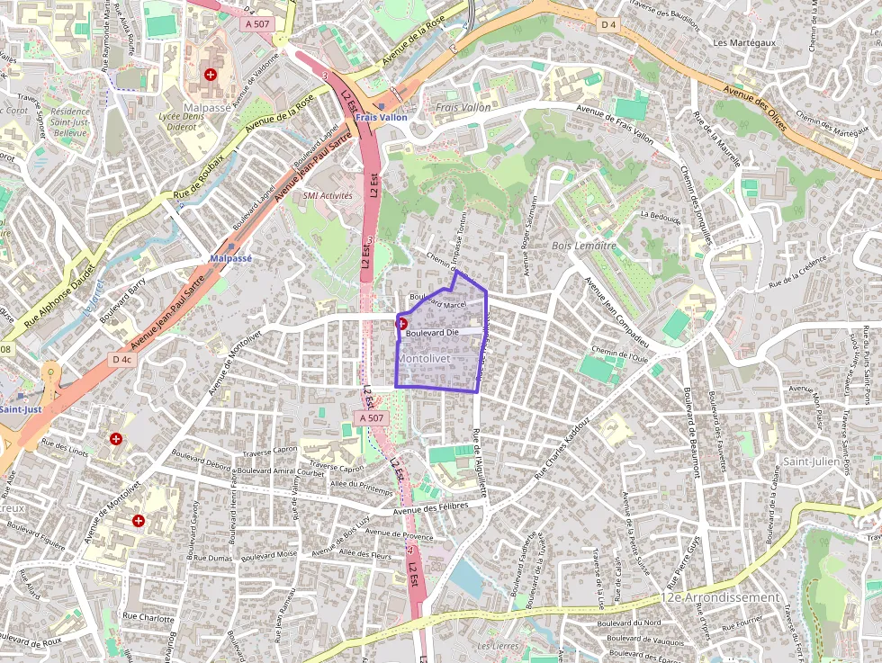 Appartement 57 m² deux pieces à vendre à Marseille 12e Arrondissement