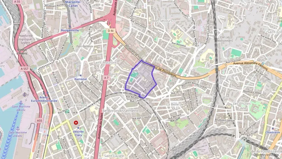 Appartement 64 m² quatre pièces à vendre à Marseille 3e Arrondissement