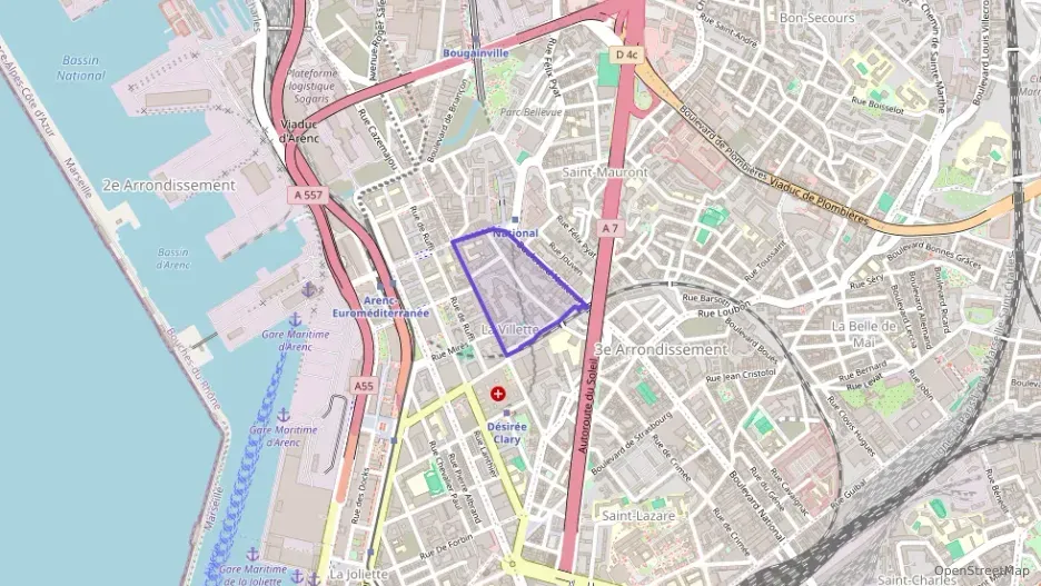 Appartement 65 m² deux pieces à vendre à Marseille 3e Arrondissement