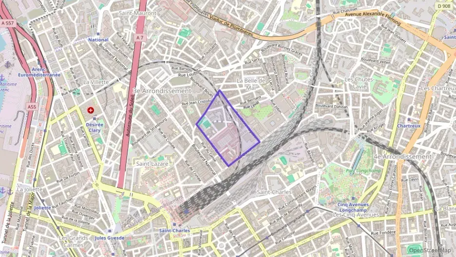 Appartement 105 m² quatre pièces à vendre à Marseille 3e Arrondissement