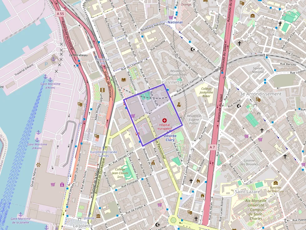 Appartement 35 m² deux pieces à vendre à Marseille 3e Arrondissement