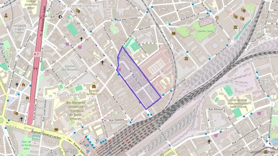 Appartement 70 m² deux pieces à vendre à Marseille 3e Arrondissement