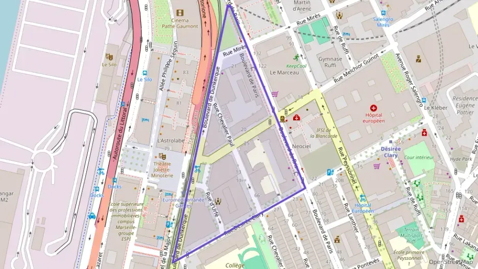 Appartement 48 m² deux pieces à vendre à Marseille 2e Arrondissement