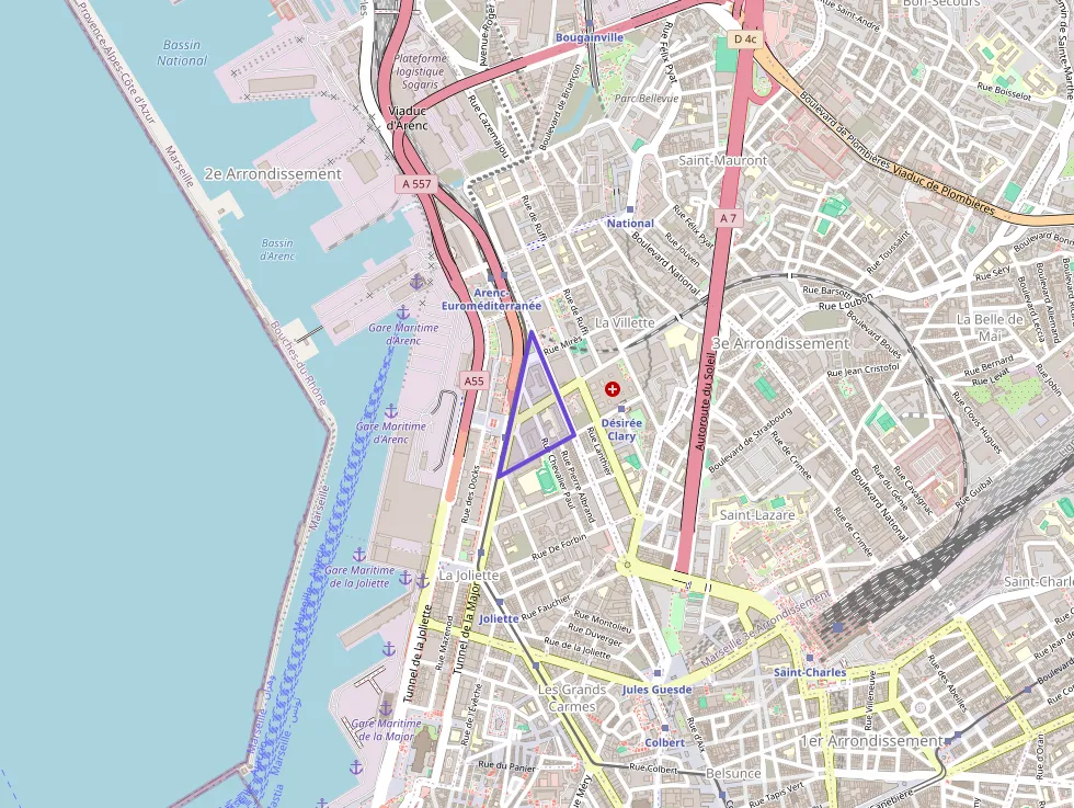 Appartement 48 m² deux pieces à vendre à Marseille 2e Arrondissement