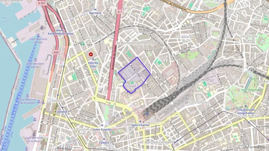 Appartement 62 m² deux pieces à vendre à Marseille 3e Arrondissement