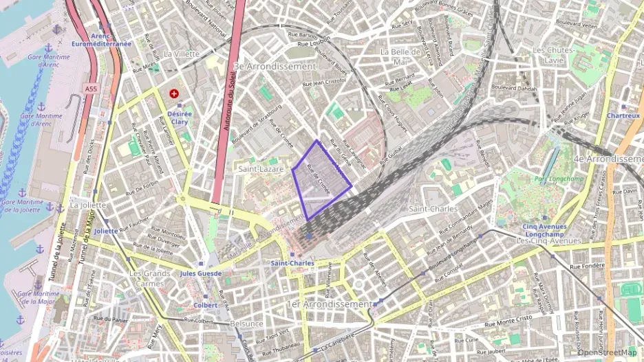 Appartement 58 m² trois pièces à vendre à Marseille 3e Arrondissement