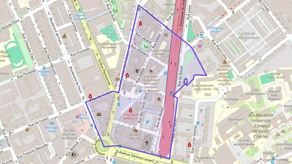 Appartement 45 m² deux pieces à vendre à Marseille 3e Arrondissement