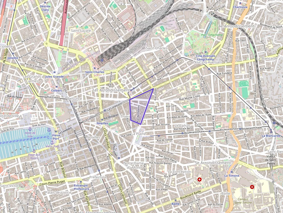 Appartement 62 m² trois pièces à vendre à Marseille 1er Arrondissement