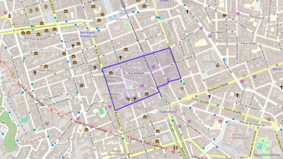 Appartement 66 m² deux pieces à vendre à Marseille 6e Arrondissement