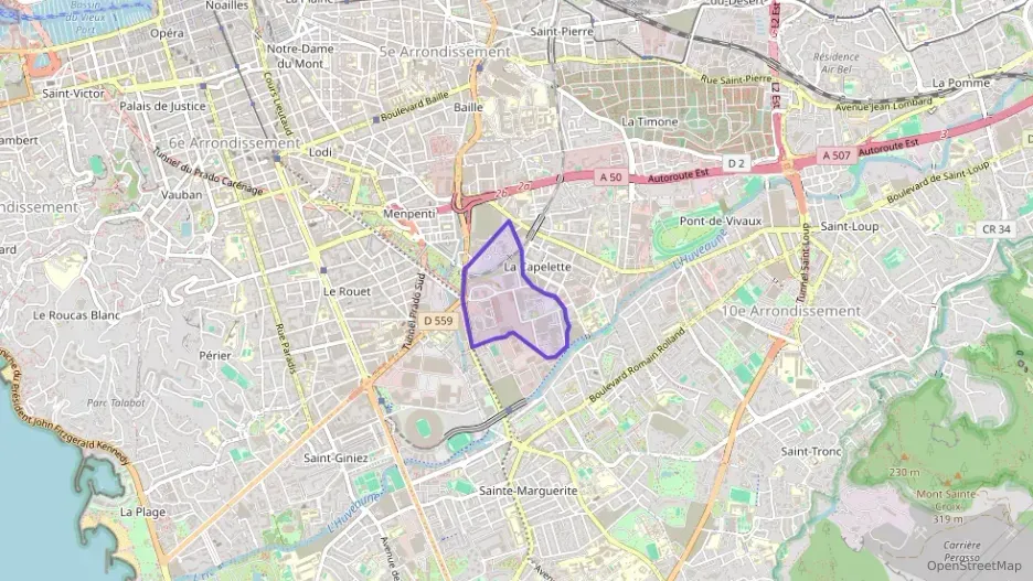 Appartement 38 m² deux pieces à vendre à Marseille 10e Arrondissement