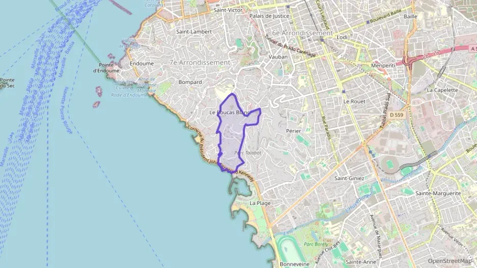 Appartement 46 m² deux pieces à vendre à Marseille 7e Arrondissement