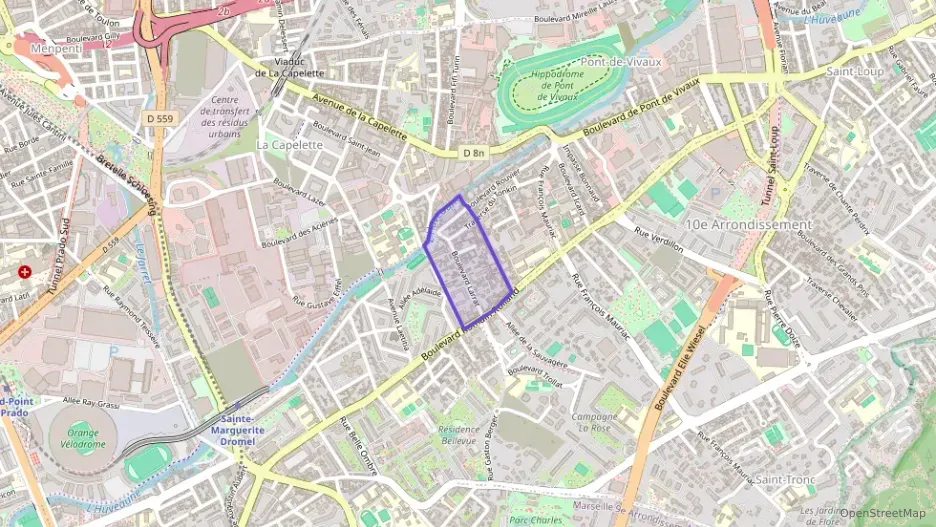 Appartement 55 m² trois pièces à vendre à Marseille 10e Arrondissement