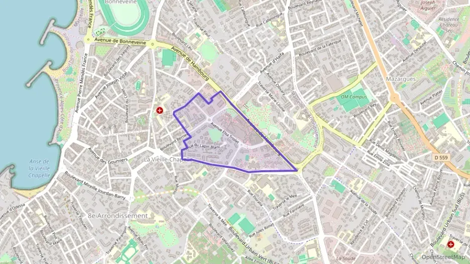 Appartement 38 m² deux pieces à vendre à Marseille 8e Arrondissement