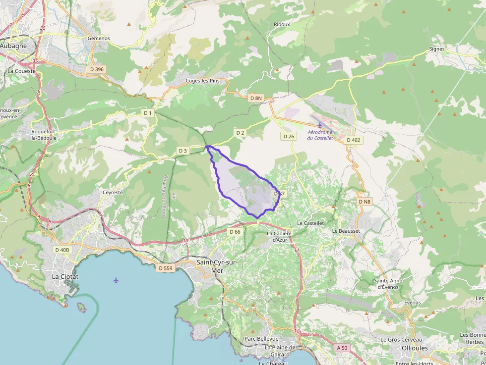 Appartement 50 m² trois pièces à vendre à La Cadière-d`Azur