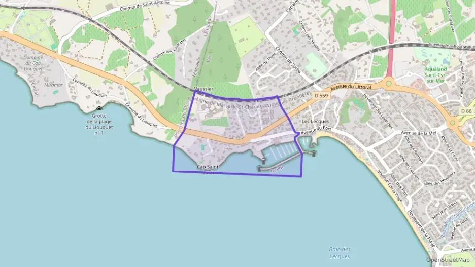 Appartement 55 m² trois pièces à vendre à Saint-Cyr-sur-Mer