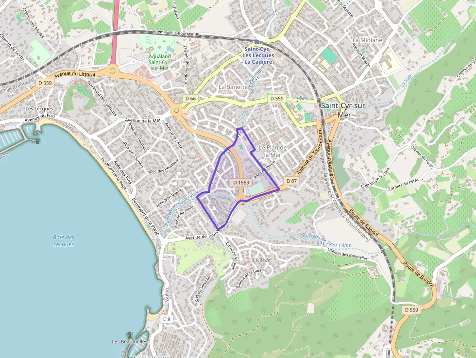 Appartement 57 m² deux pieces à vendre à Saint-Cyr-sur-Mer