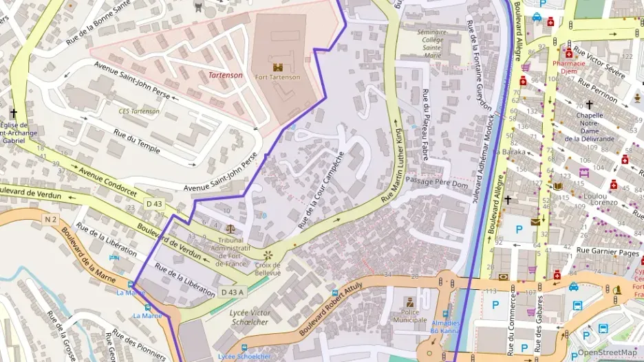 Appartement 60 m² trois pièces à vendre à Fort-de-France Appartement 60 m² trois pièces à vendre à Fort-de-France