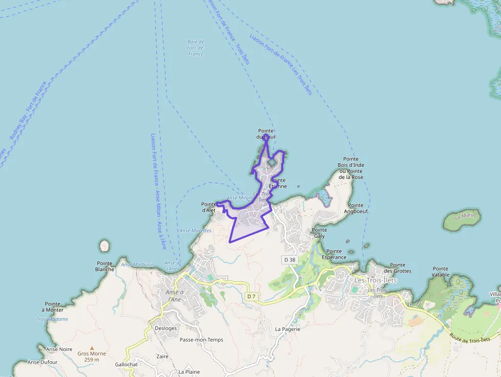 Appartement 58 m² trois pièces à vendre à Les Trois-Îlets