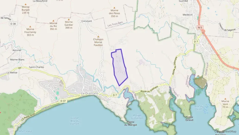 Appartement 60 m² trois pièces à vendre à Le Diamant Appartement 60 m² trois pièces à vendre à Le Diamant