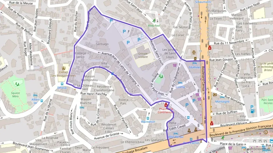 Appartement 55 m² trois pièces à vendre à Cannes