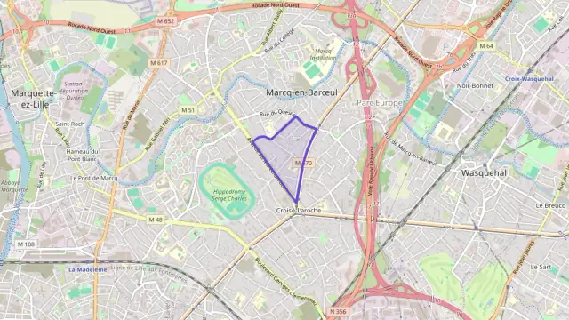 Appartement 57 m² trois pièces à vendre à Marcq-en-Barœul