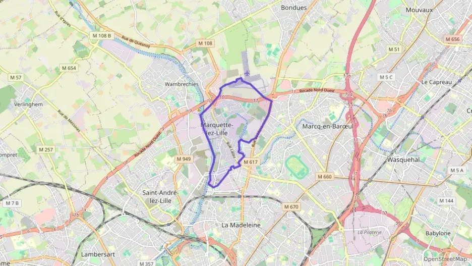 Appartement 49 m² deux pieces à vendre à Marquette-lez-Lille