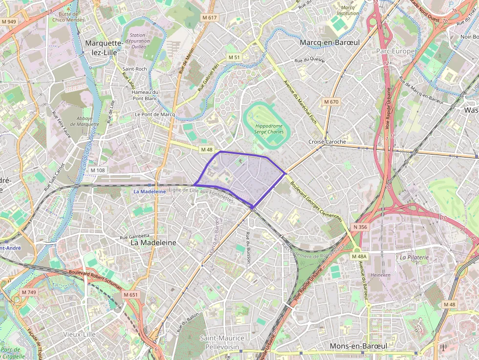 Appartement 50 m² deux pieces à vendre à Marcq-en-Barœul