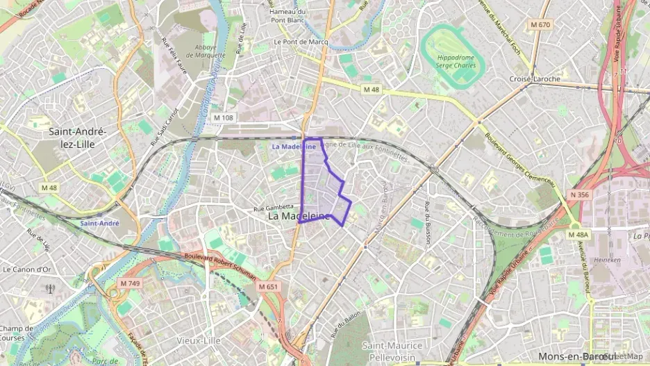 Appartement 57 m² trois pièces à vendre à La Madeleine Appartement 57 m² trois pièces à vendre à La Madeleine