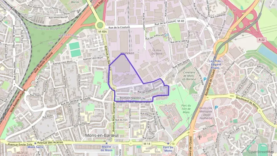 Appartement 49 m² deux pieces à vendre à Mons-en-Barœul