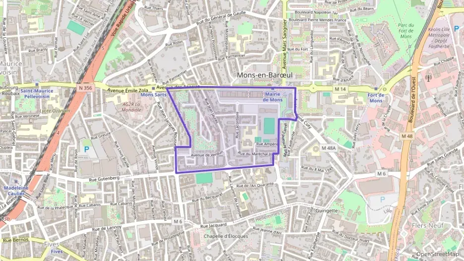 Appartement 82 m² quatre pièces à vendre à Mons-en-Barœul