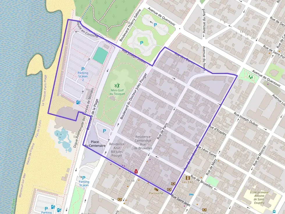 Appartement 88 m² trois pièces à vendre à Le Touquet-Paris-Plage