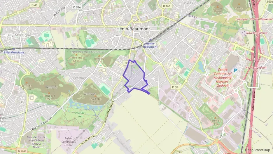 Appartement 50 m² deux pieces à vendre à Hénin-Beaumont