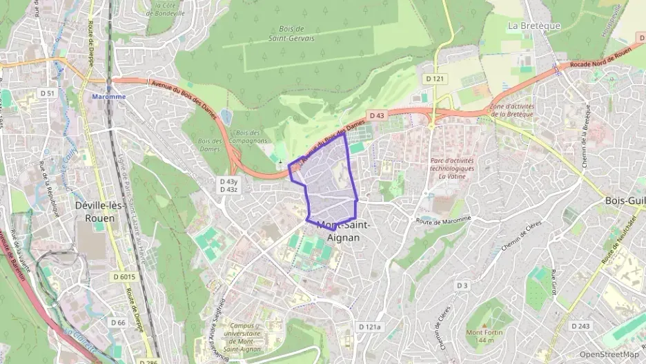 Appartement 69 m² trois pièces à vendre à Mont-Saint-Aignan