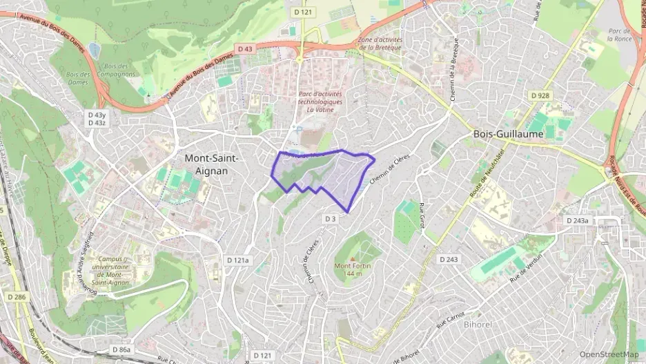 Appartement 49 m² deux pieces à vendre à Mont-Saint-Aignan
