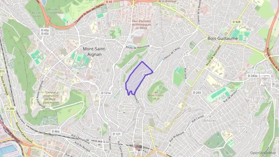 Appartement 108 m² quatre pièces à vendre à Mont-Saint-Aignan