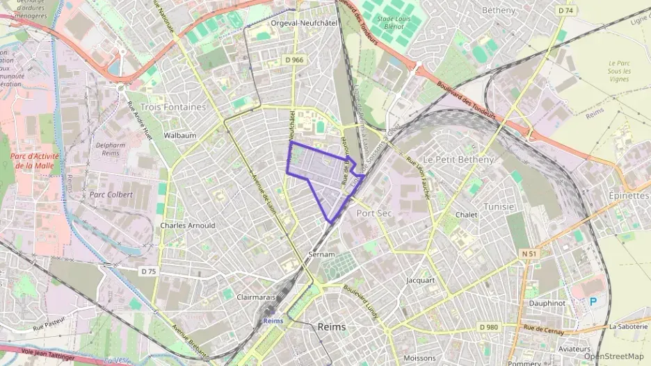 Appartement 60 m² trois pièces à vendre à Reims