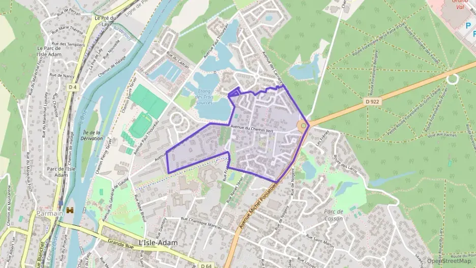 Appartement 69 m² trois pièces à vendre à L`Isle-Adam