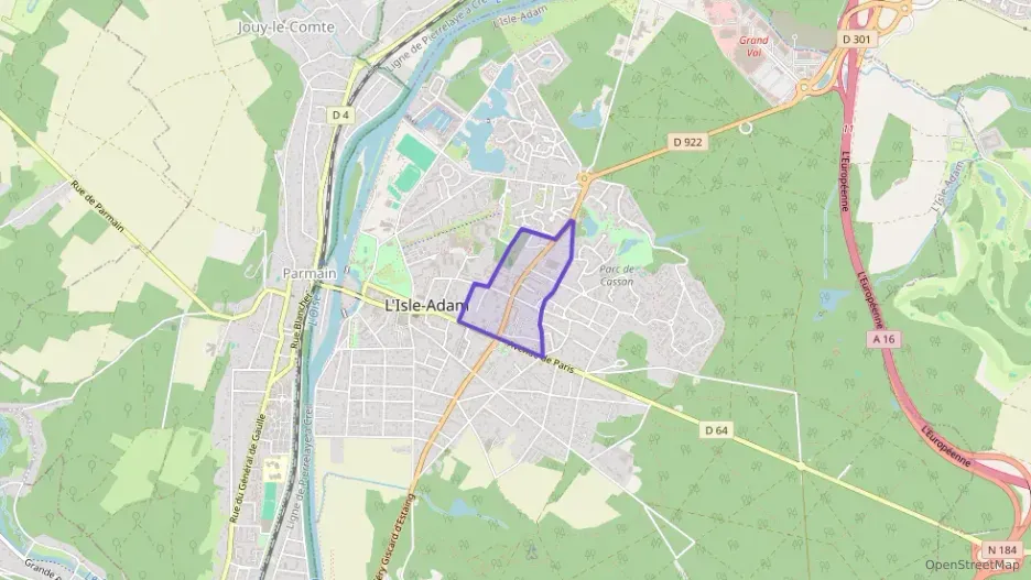 Appartement 64 m² trois pièces à vendre à L`Isle-Adam