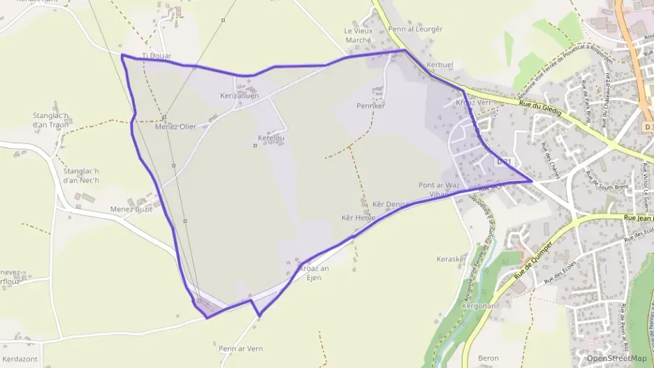 Appartement 60 m² trois pièces à vendre à Châteauneuf-du-Faou Appartement 60 m² trois pièces à vendre à Châteauneuf-du-Faou